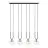 Emibig Hanglamp Glam Staal Zwart | Geschikt voor 4x E14 - Max 10W